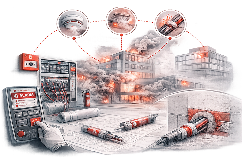 Elektrische Brandschutztechnik f&uuml;r Geb&auml;ude und Anlagen