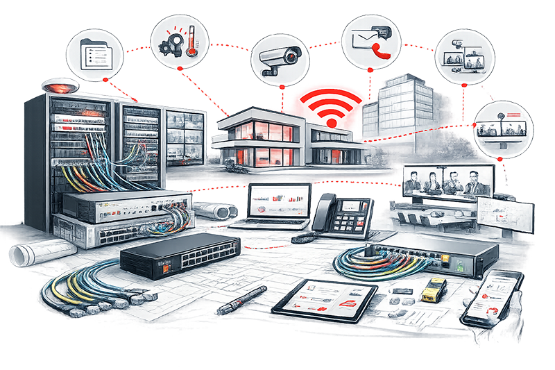 Netzwerkinfrastruktur f&uuml;r moderne Geb&auml;ude