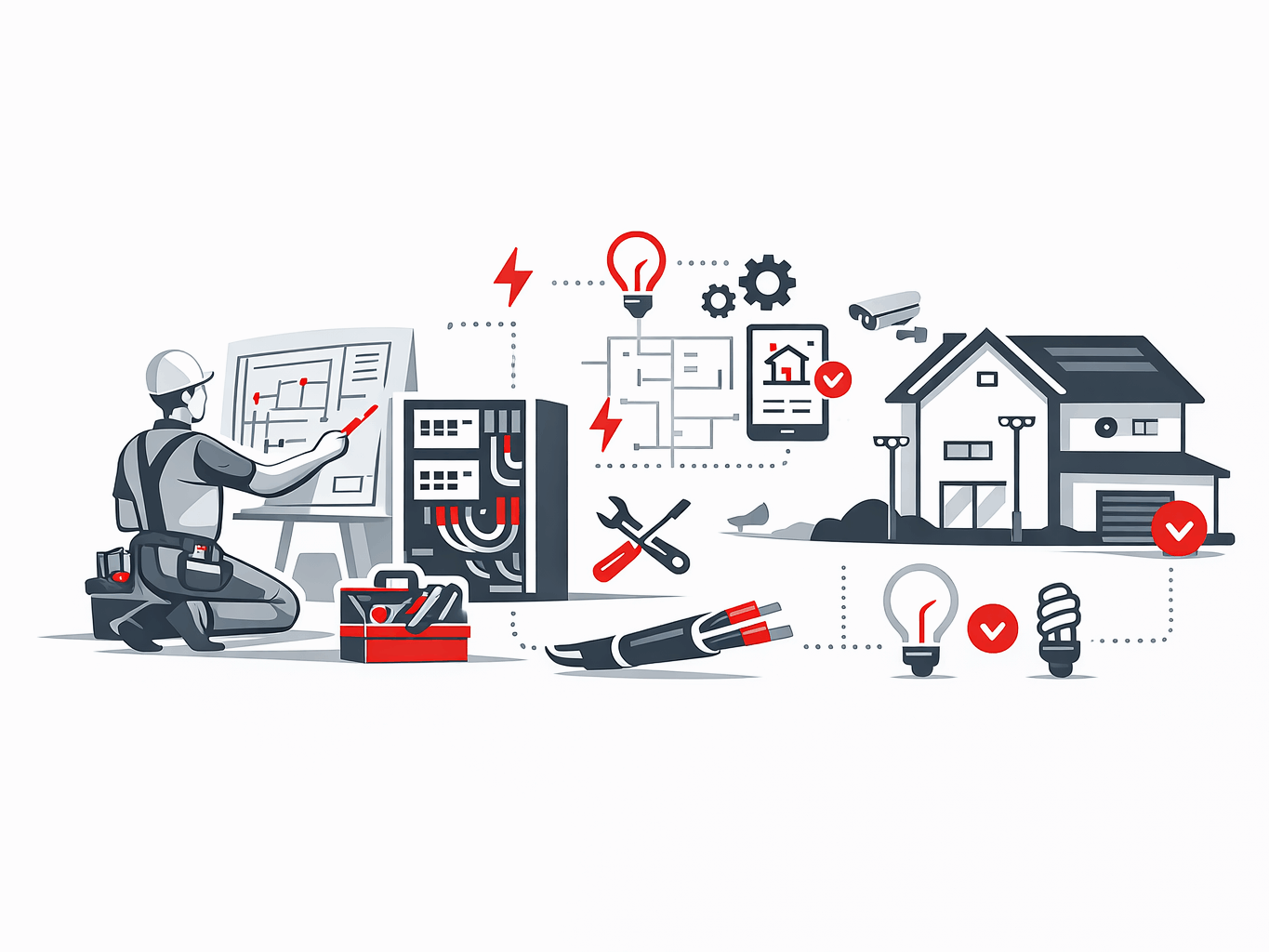 Vollst&auml;ndiges Leistungsportfolio f&uuml;r Elektroinstallation